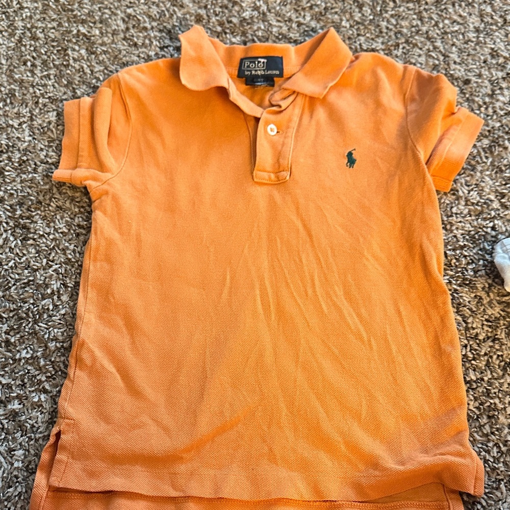 Polo by Ralph Lauren Kids Bright Orange Short Sleeve Shirt